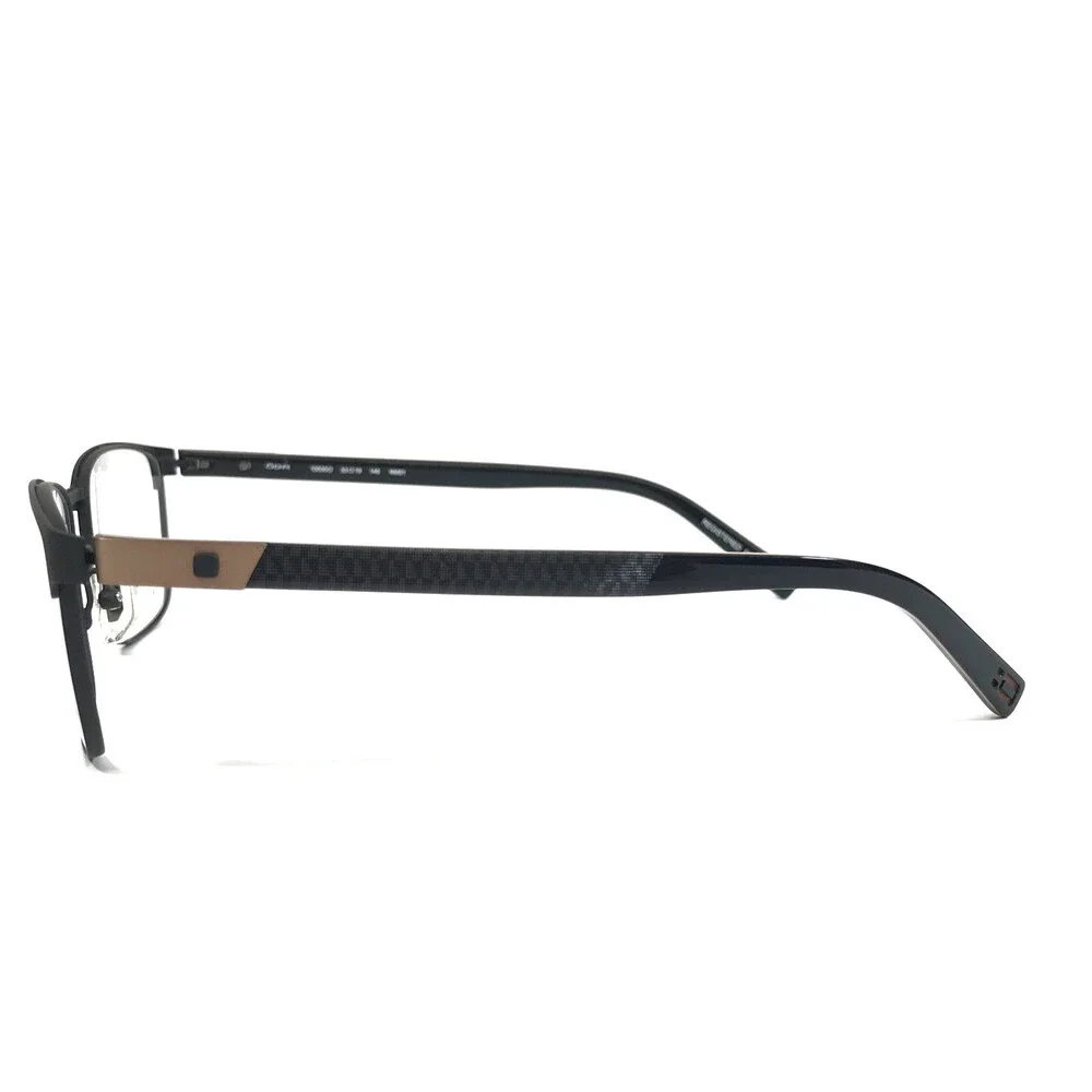 OGA by Morel Eyeglasses Frame 10035O NM01 Matte Black Brown Rectangle 53-19-145